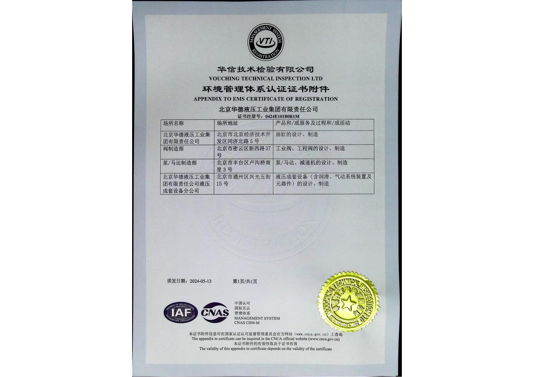 環(huán)境管理體系認(rèn)證證書 02
